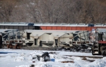 Derailed covered hopper 